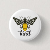 Bee Kind | Wees vriendelijk |  bijen Ronde Button 3,2 Cm (Voorkant)