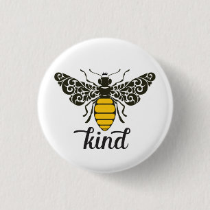 Bee Kind   Wees vriendelijk    bijen Ronde Button 3,2 Cm