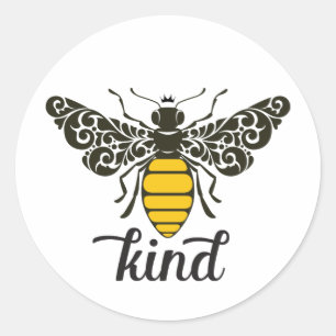 Bee Kind Wees vriendelijk bijen Ronde Sticker