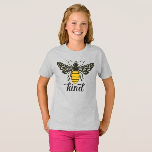 Bee Kind | Wees vriendelijk | bijen T-shirt (Voorkant volledig)