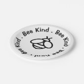 Bee Kind, wees vriendelijk honingbij ontwerp Papieren Bordje (Gekanteld)
