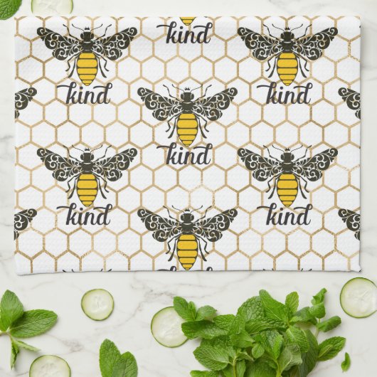 Bee Kind | Wees vriendelijk |  keukenhanddoek voor (Gevouwen)