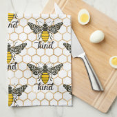 Bee Kind | Wees vriendelijk |  keukenhanddoek voor (Quarter Fold)
