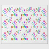 Bee kind, wees vriendelijk, kleurrijk hommel ontwe cadeaupapier (Vlak)