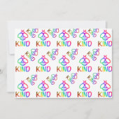 Bee kind, wees vriendelijk, kleurrijk honingbijeno kaart (Voorkant)