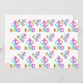 Bee kind, wees vriendelijk, kleurrijk honingbijeno kaart (Voorkant / Achterkant)