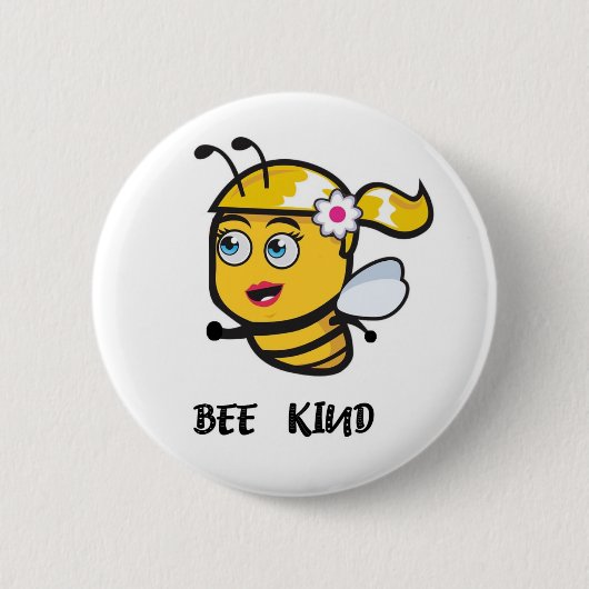 BEE    KINDBEE RONDE BUTTON 5,7 CM (Voorkant)