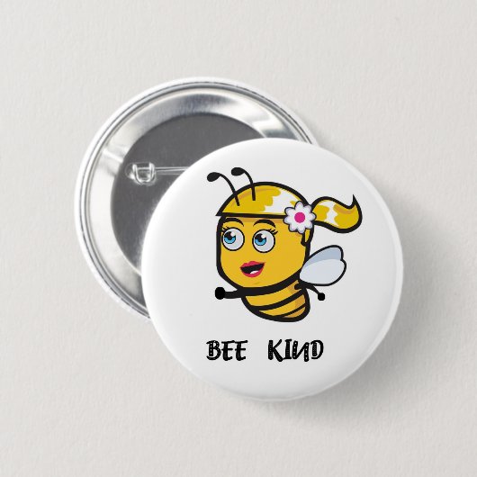 BEE    KINDBEE RONDE BUTTON 5,7 CM (Voorkant /achterkant)