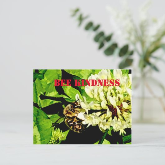 Bee Kindness Briefkaart (Staand voorkant)