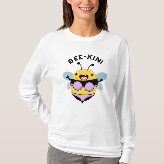 Bee-kini grappige bijenpuns t-shirt (Voorkant)