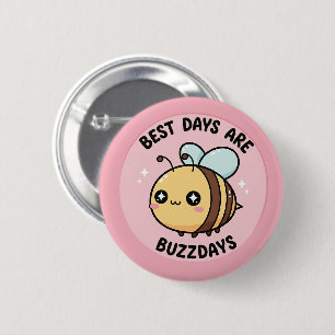 Bee-knop – Mooie Kawaii Hommelpinknop Ronde Button 5,7 Cm