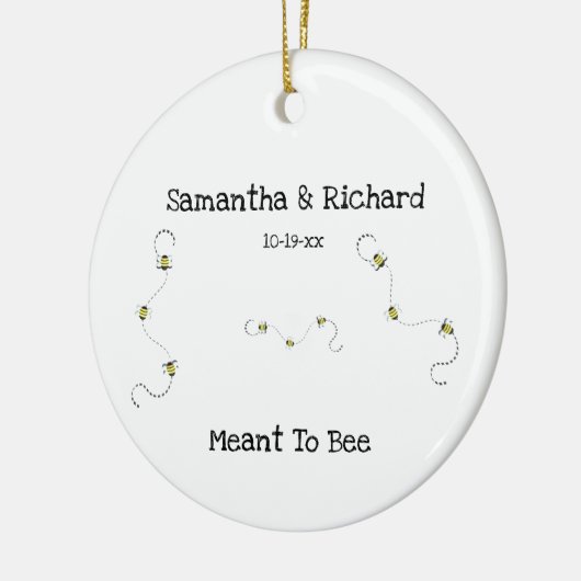 Bee koele  tekst bedoeld om bij te zijn keramisch ornament (Links)