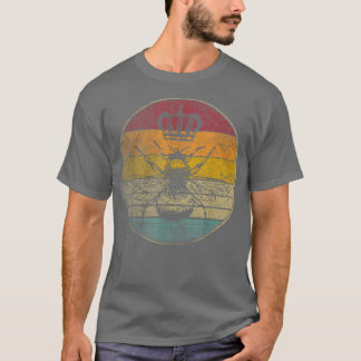 Bee koningin Gift Honey Bee Retro Style Vintage T-shirt