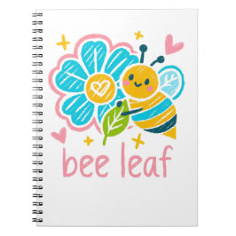 Bee Leaf Believe Save The Bees for Calm-aesthetic Notitieboek