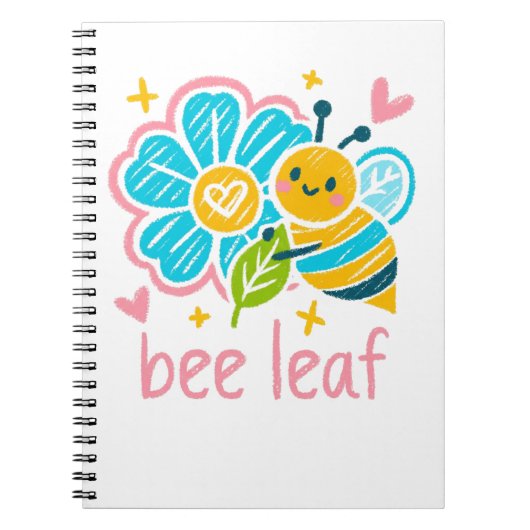  Bee Leaf Believe Save The Bees for Calm-aesthetic Notitieboek (Voorkant)