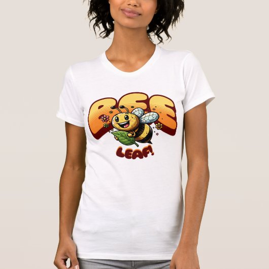 Bee Leaf Eco-Friendly T-Shirt – Cute Bee Pun  (Voorkant)