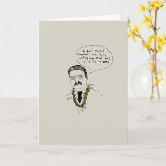 Bee Lei Ted Birthday Kaart (Gele Bloem)