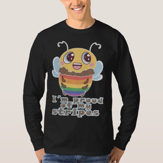 Bee LGBTQ+ LGBT LGBTQ Rainbow Bee T-shirt (Voorkant)