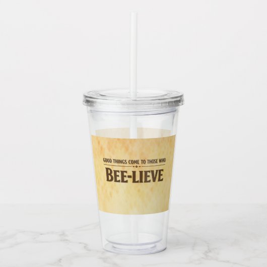BEE-LIEVE - Acrylc tumbler Acryl Drinkbeker (Voorkant)