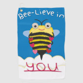 Bee-Lieve in U Golfhanddoek (Voorkant)