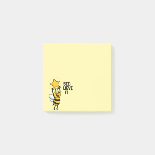"BEE-lieve It!" Magical Kawaii Bee Post-It Notes (Voorkant)