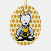 Bee Lighthearted Westie Ornament (Rechts)