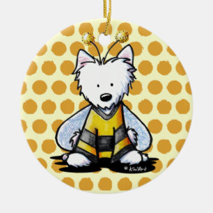 Bee Lighthearted Westie Ornament