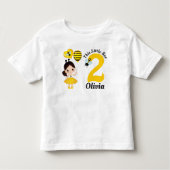 Bee Little Cute Girl Birthday Toddler T-Shirt (Voorkant)