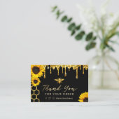 Bee logo bedankje visitekaartje (Staand voorkant)