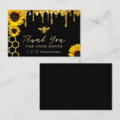 Bee logo bedankje visitekaartje (Voorkant / Achterkant)