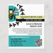 Bee Logo - Beeyard, Honing Boerderij Adverteren Flyer (Voorkant)