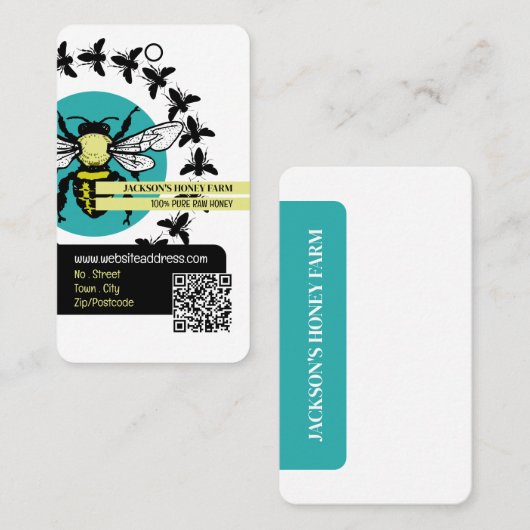 Bee Logo - Beeyard, Honing Boerderij Product Label (Voorkant / Achterkant)