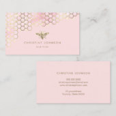 Bee logo Gradient Blush Roze Visitekaartje (Voorkant / Achterkant)