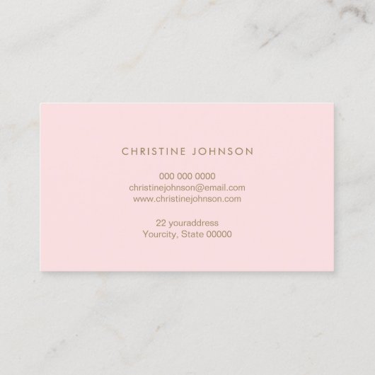 Bee logo Gradient Blush Roze Visitekaartje (Achterkant)