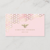 Bee logo Gradient Blush Roze Visitekaartje (Voorkant)
