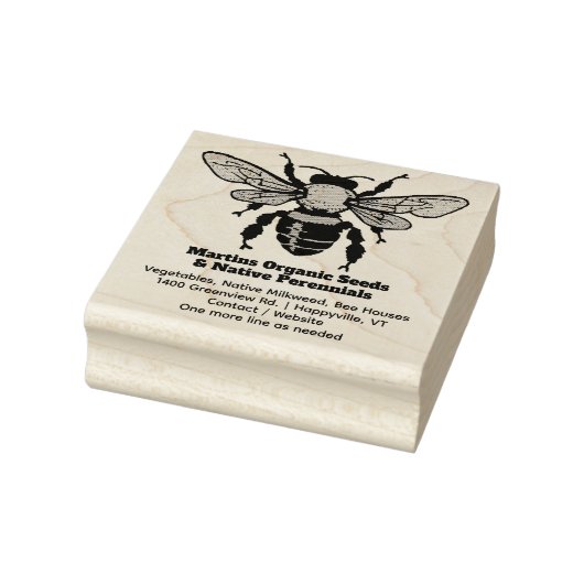 Bee Logo Holder Plant Nursery Garden Business Rubberstempel (Stempel)