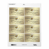 Bee logo script bijen boerderij honingpot etiket (Full Sheet)