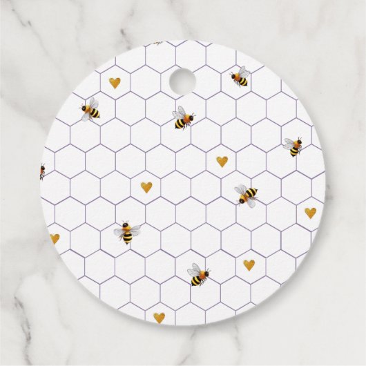 Bee-love en Bee-youtiful Vrijgezellenfeest Bedankjes Labels (Achterkant)