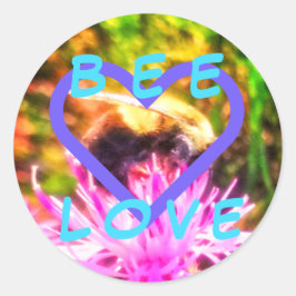 BEE LOVE LG ronde sticker