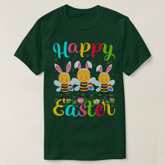 Bee Lover Funny Easter Bunny Bee Happy Pae T-shirt (Design voorkant)