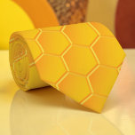 Bee Lovers Honeycomb Custom Necktie Stropdas<br><div class="desc">This custom necktie is a delightful tribute to bee lovers and the beauty of nature's honeycomb design. Perfect for anyone who appreciates the industrious bee and the intricate patterns of their homes, this tie is a unique statement piece. The vibrant colors and detailed honeycomb pattern make it a conversation starter,...</div>