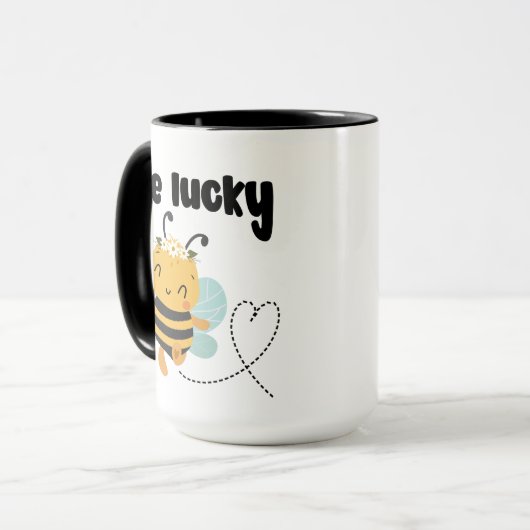 "Bee lucky" Schattige ontwerp Mok (Voorkant links)