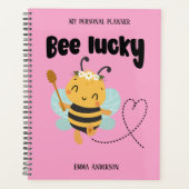 "Bee lucky" Schattigee persoonlijke naam Planner (Voorkant)
