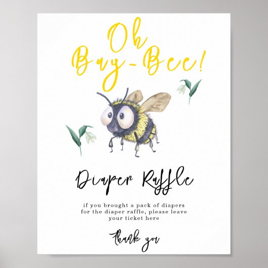 Bee - Luier Raffle spel Poster (Voorkant)