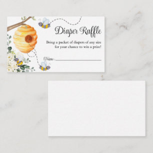 Bee Luier Raffle Ticket Baby shower Informatiekaartje