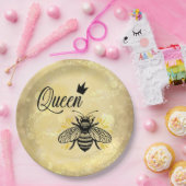 Bee Majestic; Regel uw dag Queen Bee Paper Borden Papieren Bordje (Feest)