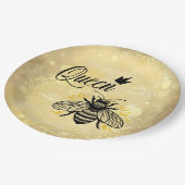 Bee Majestic; Regel uw dag Queen Bee Paper Borden Papieren Bordje (Gekanteld)