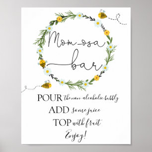 Bee Mam-osa Bar Sign Poster