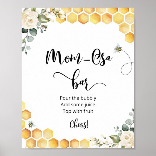 Bee Mam-osa-streepjesbord Poster (Voorkant)