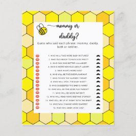 BEE mama of papa baby shower spel